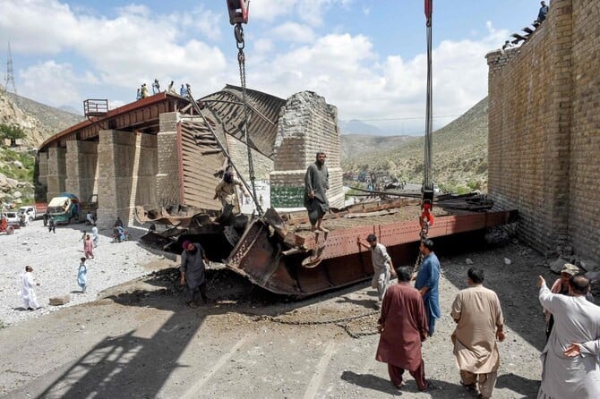 Key railway bridge in Balochistan hangs over dry river bed Pakistan News Today