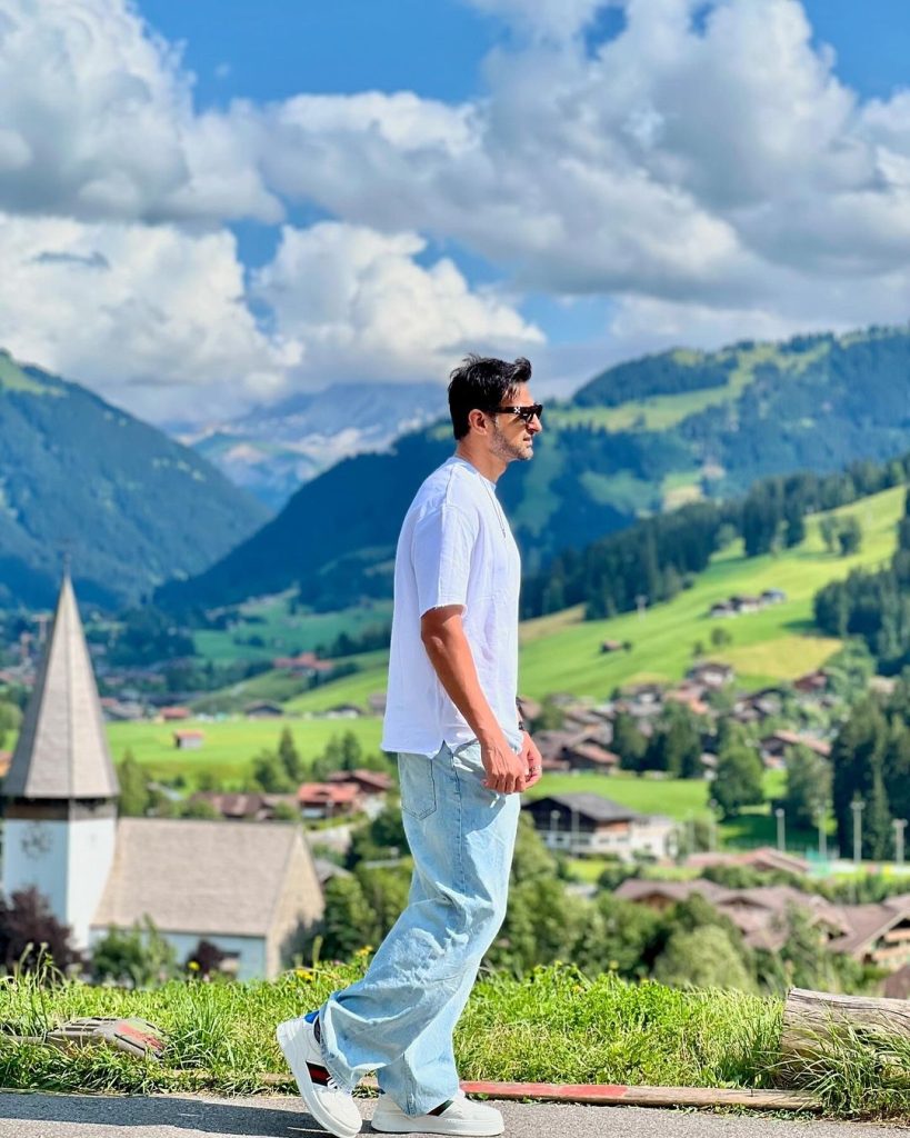 Sana Javed and Shoaib Malik Enjoying Vacation in Gstaad, Switzerland