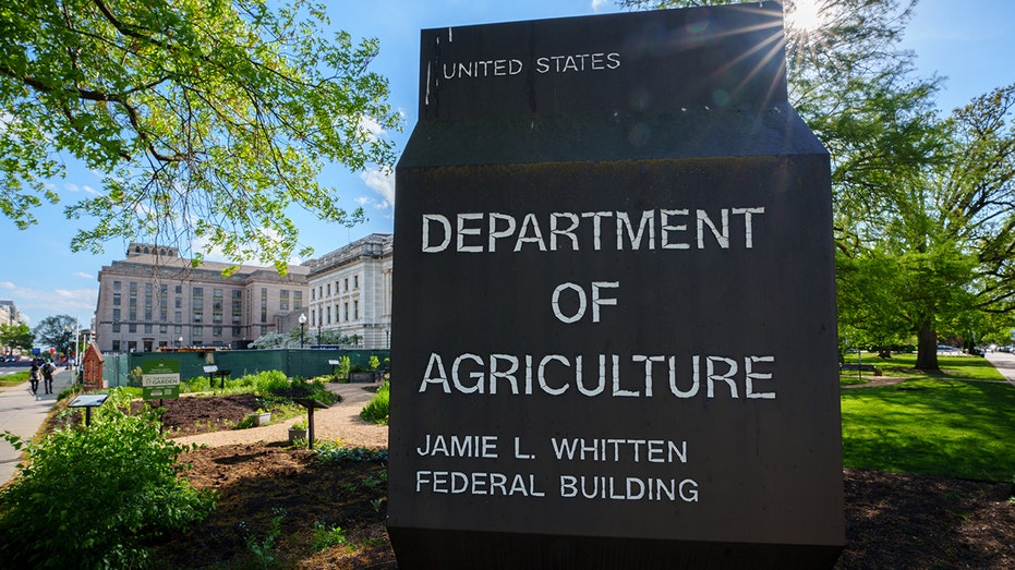 Outside of the USDA building.