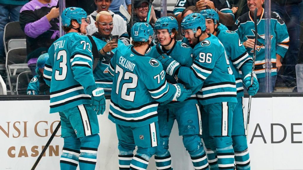 Macklin Celebrini has 1st period goal assist in Sharks debut Pakistan News Today