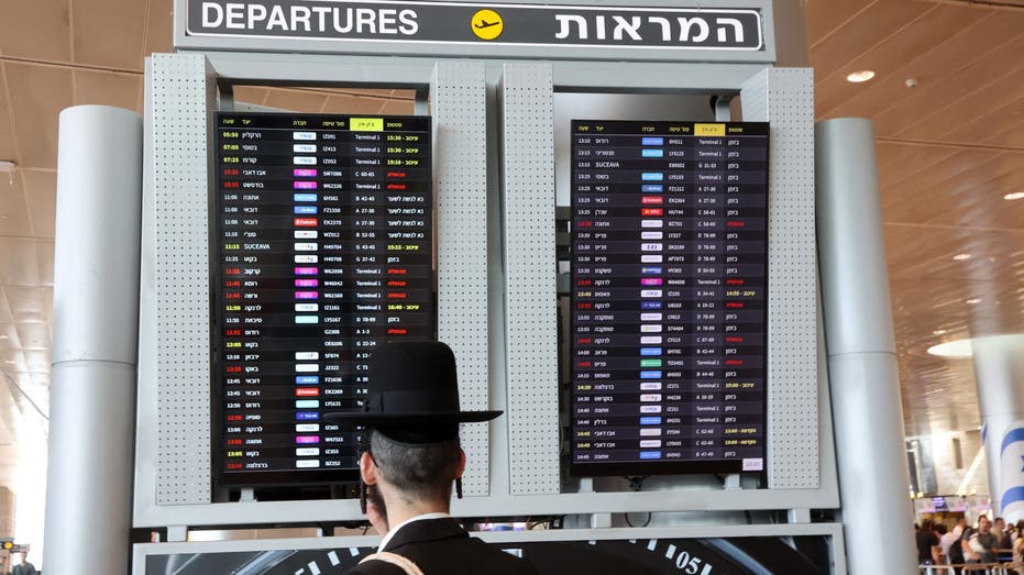 Jewish traveler at Tel Aviv airport