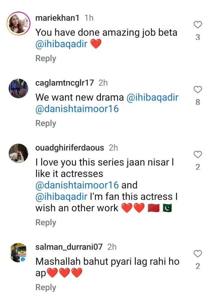 Hiba Bukhari Overwhelmed With Jaan Nisar Success